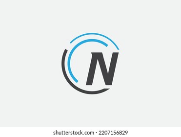 Tech circle vector and technology logo design N