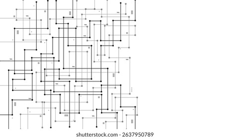 tech circuit connection dot path wire lines abstract transparent template background