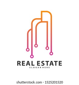 Tech City Logo Symbol Template Design Vector, Emblem, Design Concept, Creative Symbol, Icon