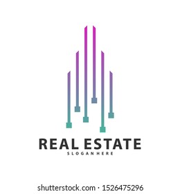 Tech City Logo Symbol Template Design Vector, Emblem, Design Concept, Creative Symbol, Icon