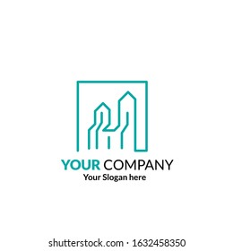 Tech City Logo Symbol Template Design Vector, Emblem, Design Concept, Creative Symbol, Icon