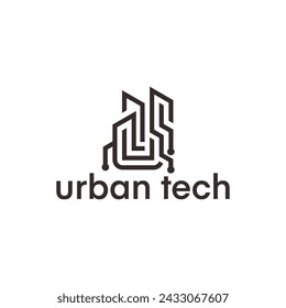 Tech City Logo Symbol Template Design Vector, Emblem, Design Concept, Creative Symbol, Icon	