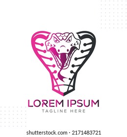 Tech Cobra Logo Design Vector Template In Modern Creative Minimal Style