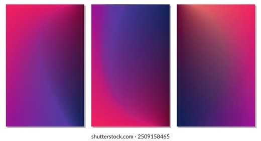 Tech colourful dark mesh background collection for poster or mobile application.