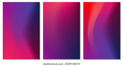 Tech colourful dark mesh background collection for poster or mobile application wallpaper.