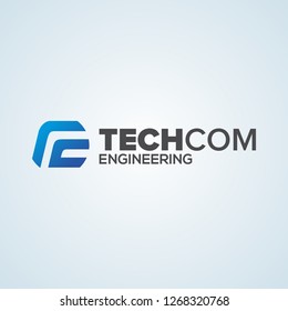 Tech Com Logo Design Template 