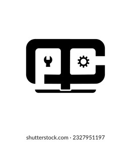 Tech computer logo PC template