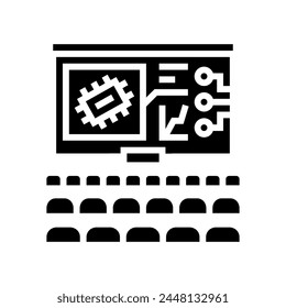 tech conventions enthusiast glyph icon vector. tech conventions enthusiast sign. isolated symbol illustration