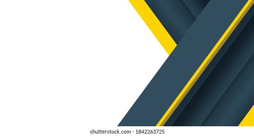 Tech corporate background with abstract geometric shapes. Vector blue yellow on white graphic design