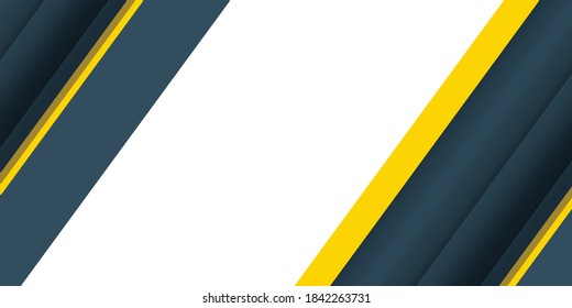 Tech corporate background with abstract geometric shapes. Vector blue yellow on white graphic design