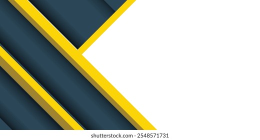 Tech corporate background with abstract geometric shapes. Vector blue yellow on white graphic design
