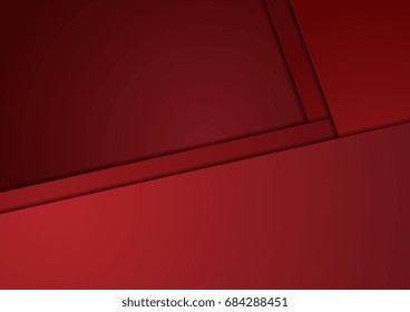 Tecnología corporativa color rojo oscuro fondo de material mínimo. Diseño de vectores