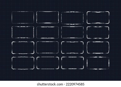 Tech Cyber Interface frame, Technology frame decoration