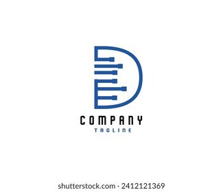 Diseño del logotipo de Tech d para un negocio magistral