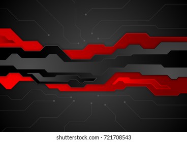 Tech dark futuristic abstract background. Vector illustration