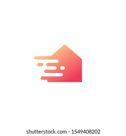 tech dash smart house logo vector icon illustration