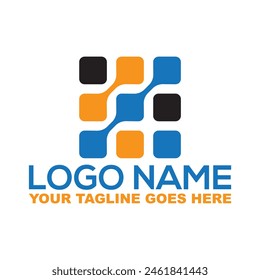 logotipo de trato de tecnología elemento de Plantilla logotipo de tecnología