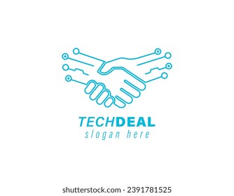 Tech deal logo technoloy digital sign