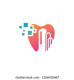 tech dental logo template