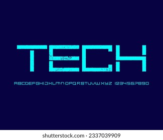 Tech Designer font set in vector format
