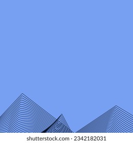 tech designs with the dynamic beauty of abstract wave sharp lines, artfully arranged as ornamental corner borders or frames