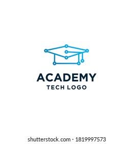 Tech Digital Academy Logo Design Line Logo