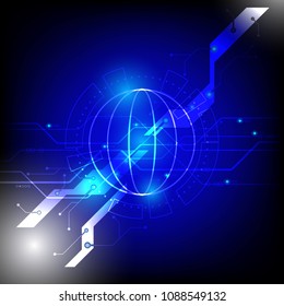 tech digital blue background