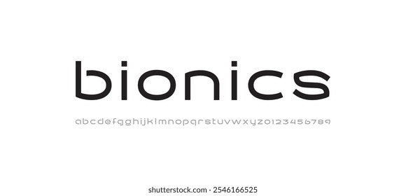 Tech digital font, cyber alphabet made future style, letters A, B, C, D, E, F, G, H, I, J, K, L, M, N, O, P, Q, R, S, T, U, V, W, X, Y, Z and numerals 0, 1, 2, 3, 4, 5, 6, 7, 8, 9.