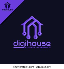 tech and digital house logo. for business or icon