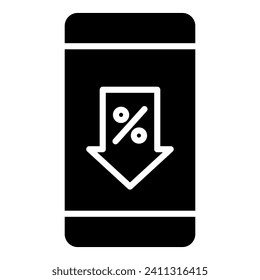 Tech Discounts icon line vector illustration