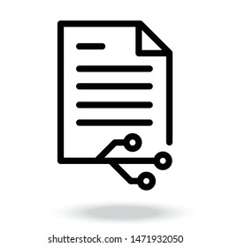 Tech docs paper Icon Logo Design Element