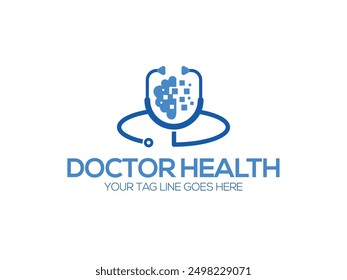 Tech Doctor Diseño de Logo, Medical Doctor Diseño de Logo, Medical Doctor, Tech brain diseño de logo, Tech logo diseño de Plantilla