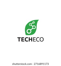 Tech Eco Logo Símbolos simples naturales