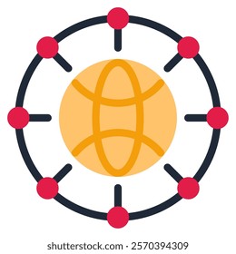 Tech Ecosystem Tech and AI Innovation icon illustration