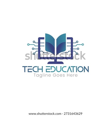 Tech Education Logo, Online Learning, Digital Skills, computer logo, tech logo, technology logo