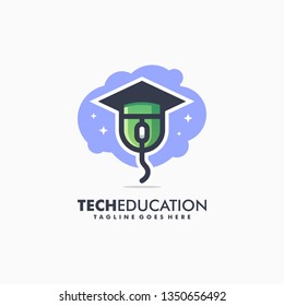 Tech Education Sport Concept illustration vector Design template. 