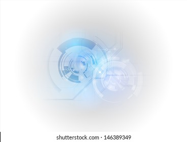 tech elements as abstract soft background
