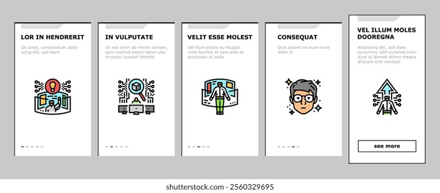 tech enthusiast geek nerd man onboarding mobile vector computer reality, office business, technology work, virtual team, glasses game tech enthusiast geek nerd man illustrations