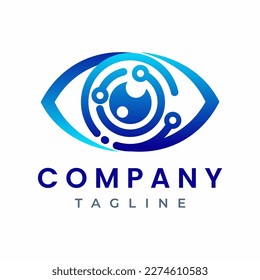 Tech Eye Logo Design Icon