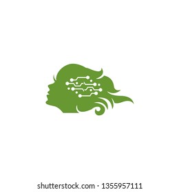 tech face logo template