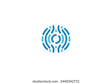 diseño de icono de logotipo de huella digital
