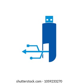 tech flashdisk logo template