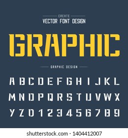 Tech Font and Graphic alphabet vector, Technology Bold Modern Typeface and letter number design