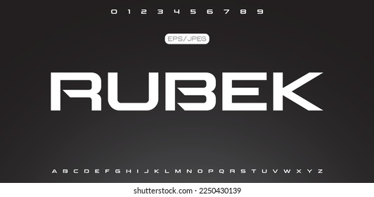 Tech font. Modern abstract digital. Logo creative font, type, technology, movie, digital, music, movie. Fonts and illustration in vector format.