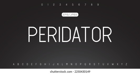 Tipo de letra técnico. Digital abstracto moderno. Tipo de letra creativa del logotipo, tecnología, película, digital, música, película. Fuentes e ilustración en formato vectorial.