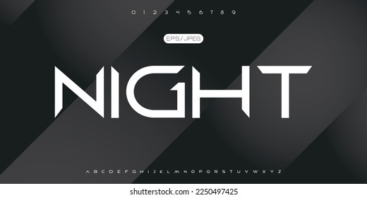 Tipo de letra técnico. Digital abstracto moderno. Tipo de letra creativa del logotipo, tecnología, película, digital, música, película. Fuentes e ilustración en formato vectorial.
