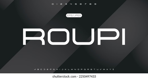 Tech font. Modern abstract digital. Logo creative font, type, technology, movie, digital, music, movie. Fonts and illustration in vector format.