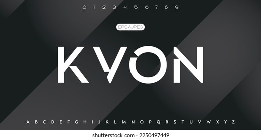 Tech font. Modern abstract digital. Logo creative font, type, technology, movie, digital, music, movie. Fonts and illustration in vector format.