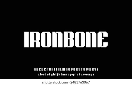 Tech font. Modern abstract digital. Logo creative font, type, technology, movie, digital, music, movie. Fonts and illustration in vector format.