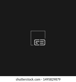 Tech font square font GB or G3 LOGO design vector